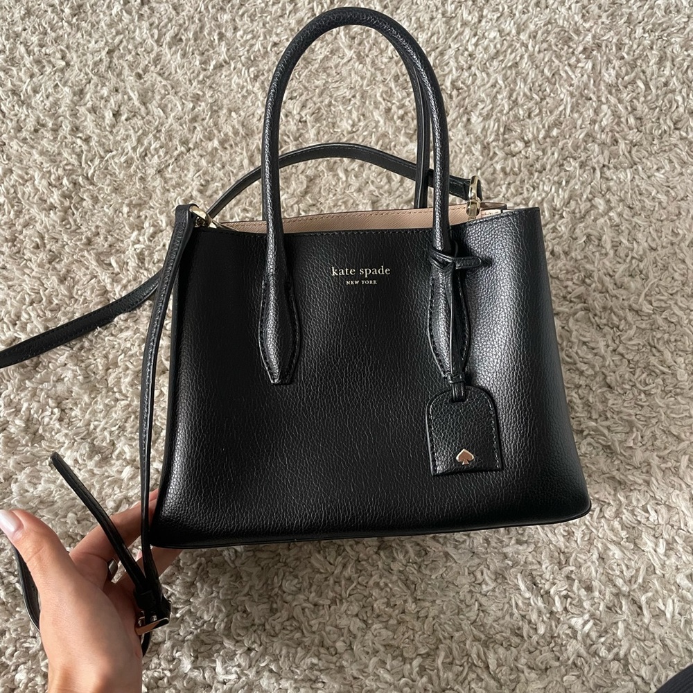 Kate Spade Small Eva Black Leather Tote Bag
